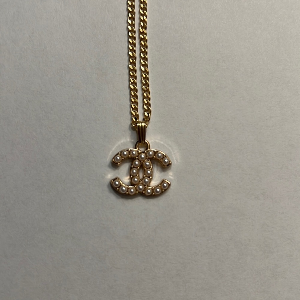 Upcycled Chanel CC Pearl Necklace
